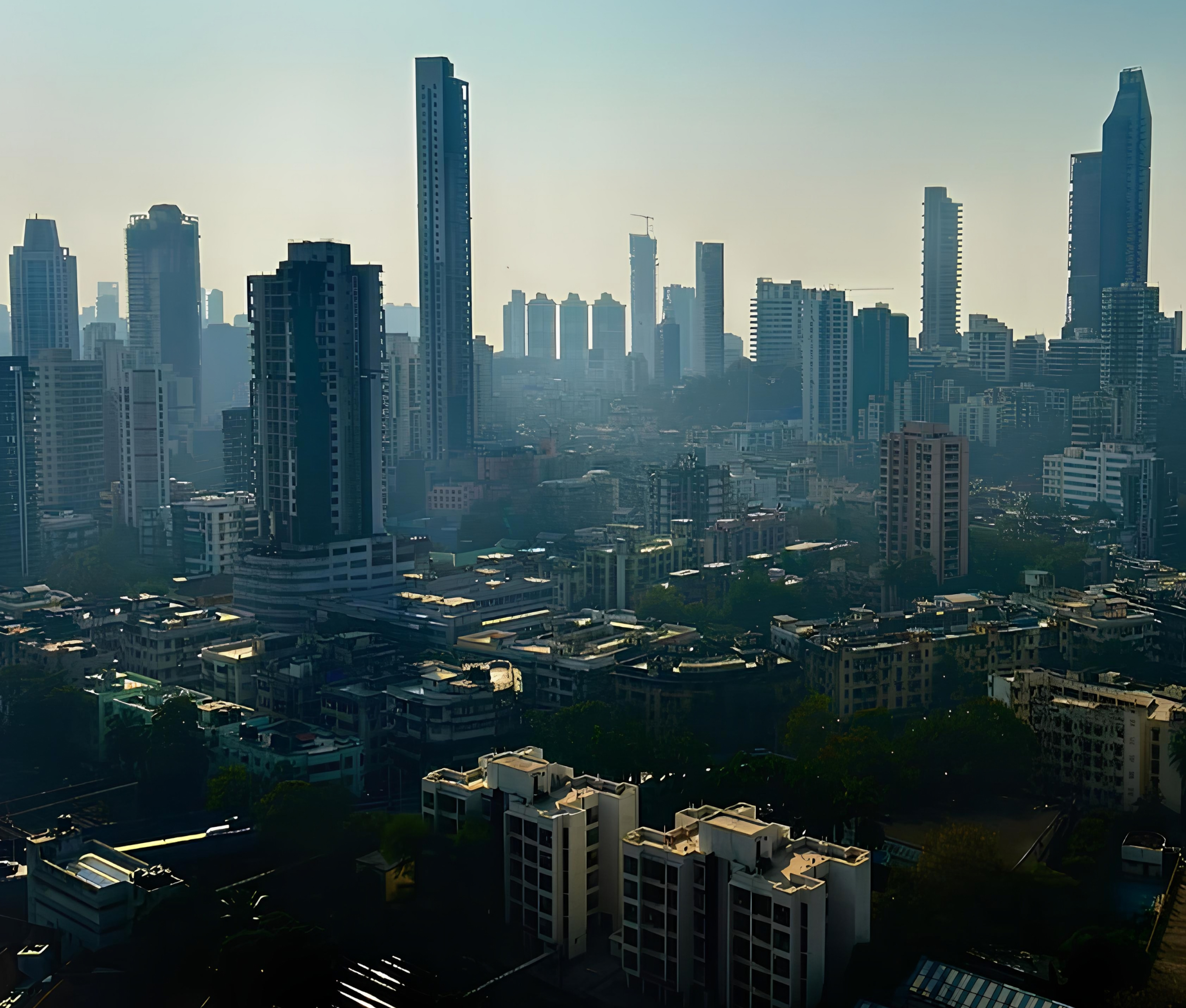 City skyline background