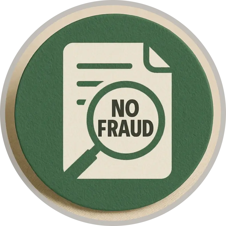 No fraud icon